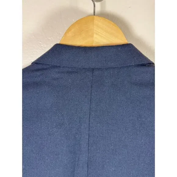 Polo Ralph Lauren Made in USA 100% Worsted Wool Navy Blazer Gold Buttons VTG 20